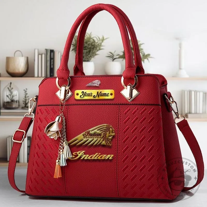 Indian Motorcycle Custom Name Luxury Leather Women's Handbag 12 Indian Motorcycle Custom Name Luxury Leather Women
