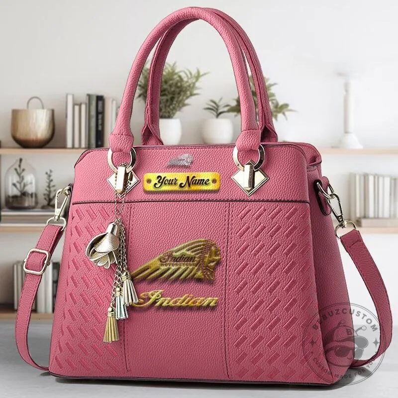 Indian Motorcycle Custom Name Luxury Leather Women's Handbag 13 Indian Motorcycle Custom Name Luxury Leather Women