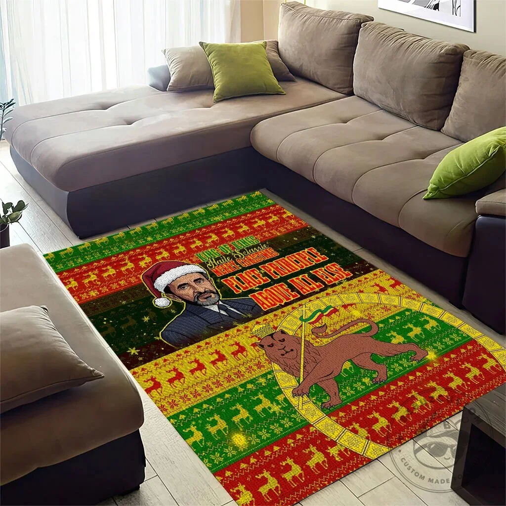 Haile Selassie Christmas King of Kings Lion of Judah Holiday Area Rug 9 Haile Selassie Christmas King of Kings Lion of Judah Holiday Area Rug