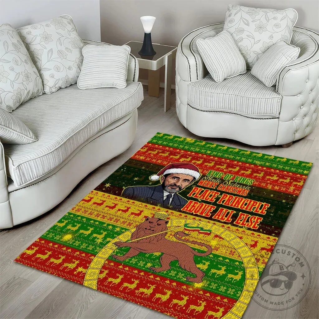 Haile Selassie Christmas King of Kings Lion of Judah Holiday Area Rug 10 Haile Selassie Christmas King of Kings Lion of Judah Holiday Area Rug