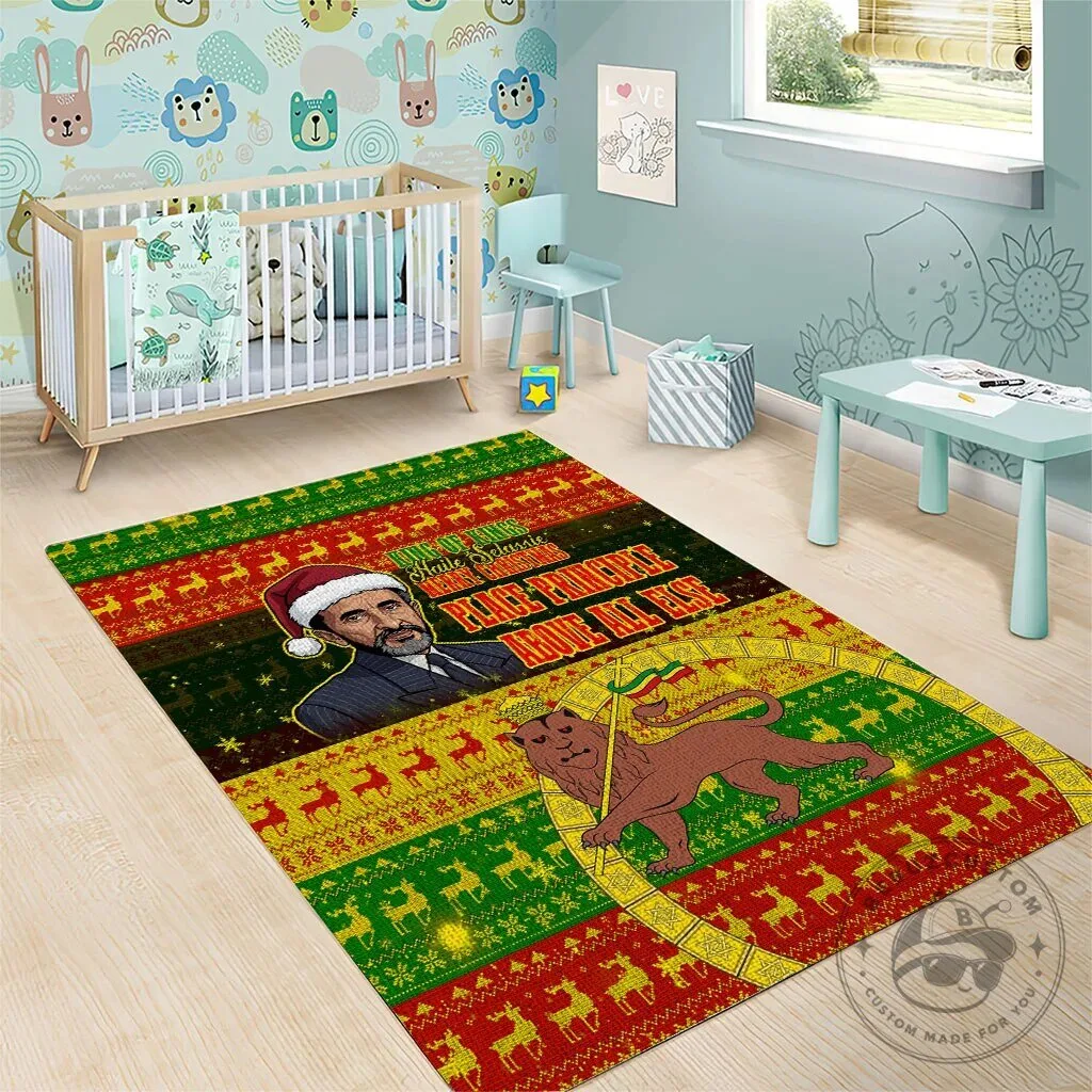 Haile Selassie Christmas King of Kings Lion of Judah Holiday Area Rug 11 Haile Selassie Christmas King of Kings Lion of Judah Holiday Area Rug