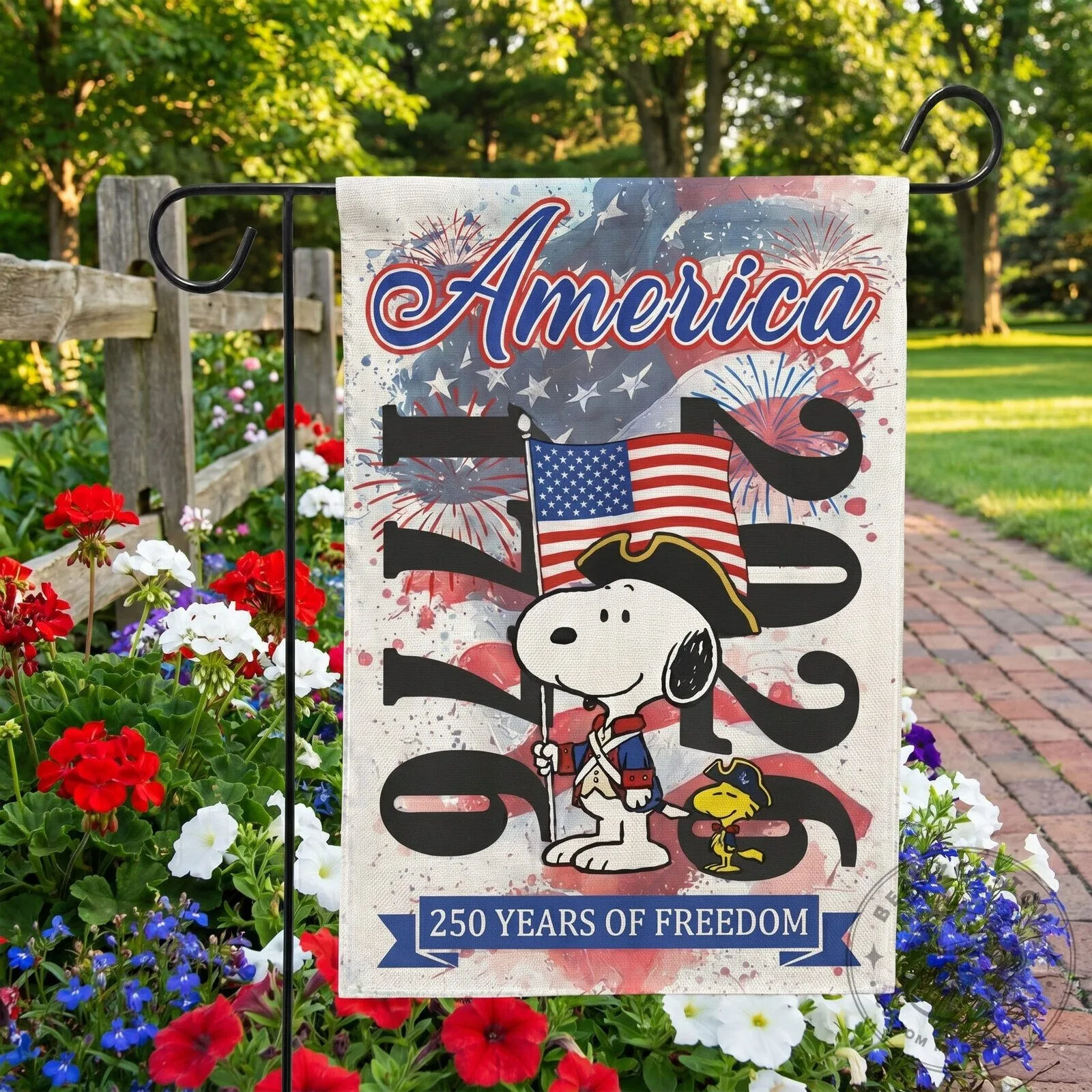 Snoopy 250 Years of Freedom America 1776-2026 Patriotic Garden Flag 6 Snoopy 250 Years of Freedom America 1776-2026 Patriotic Garden Flag