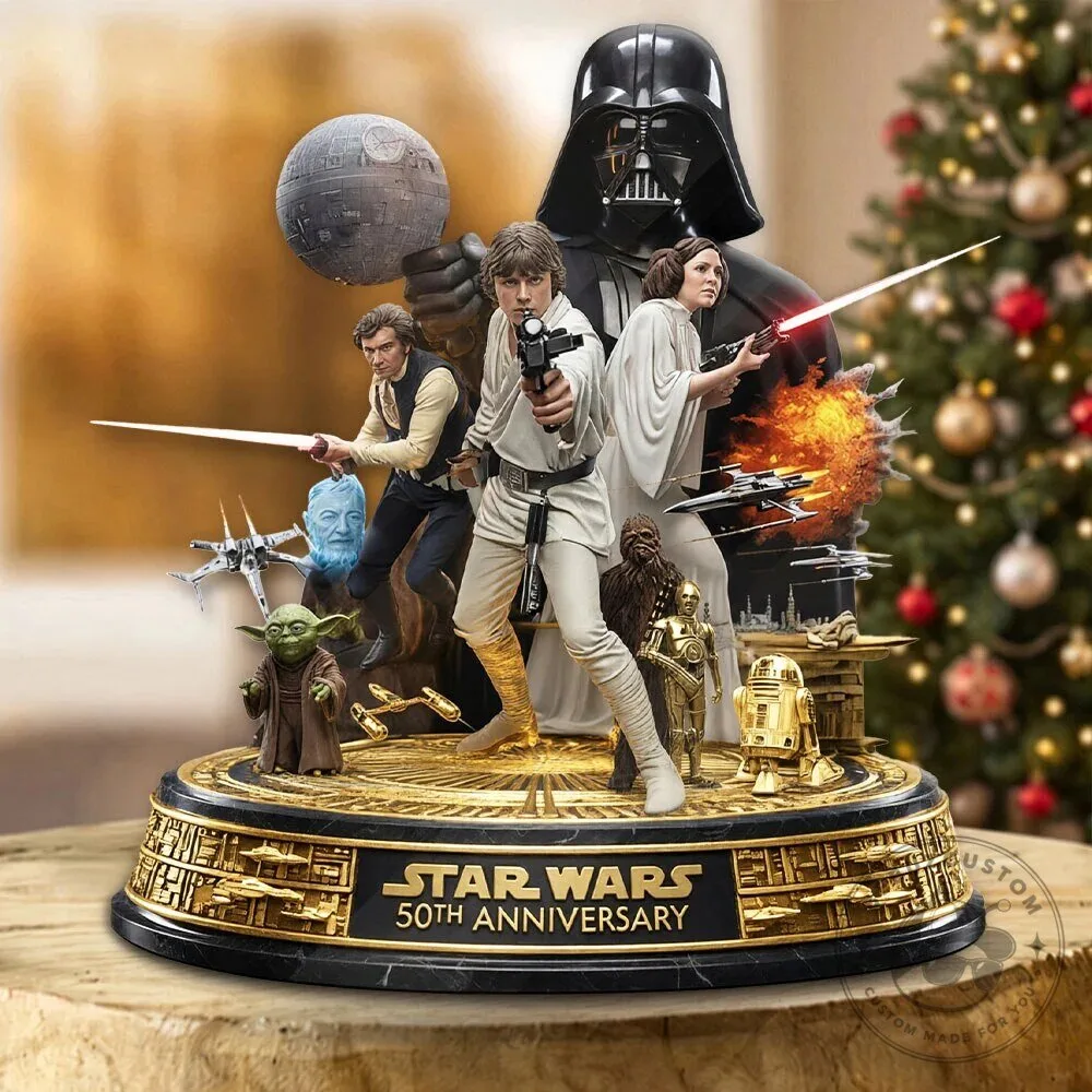Star Wars 50th Anniversary Luke Skywalker Darth Vader Leia Han Solo Figurine