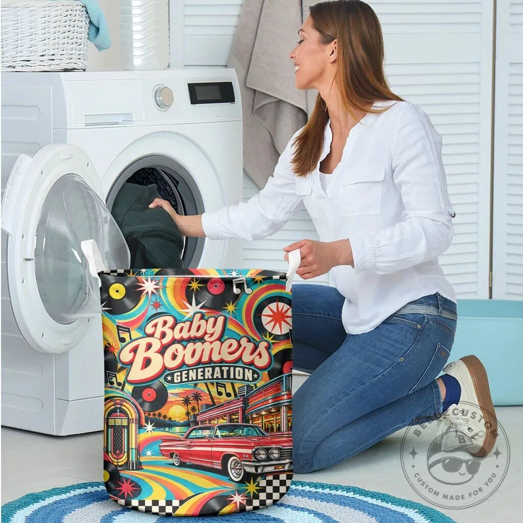 Baby Boomers Generation Vintage Retro Classic Car Vinyl Records Laundry Basket 8 Baby Boomers Generation Vintage Retro Classic Car Vinyl Records Laundry Basket