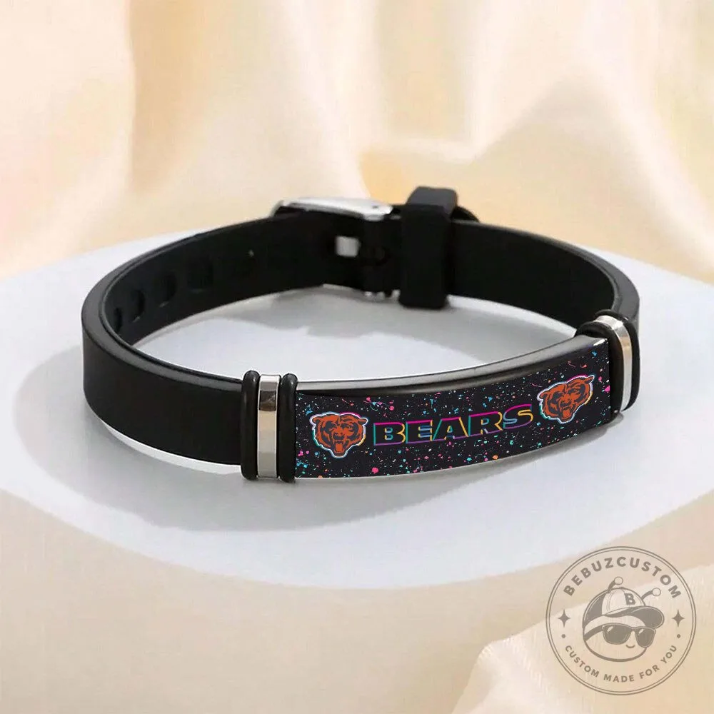 Chicago Bears Crucial Catch 2025 Photo Bracelet for Football Fans