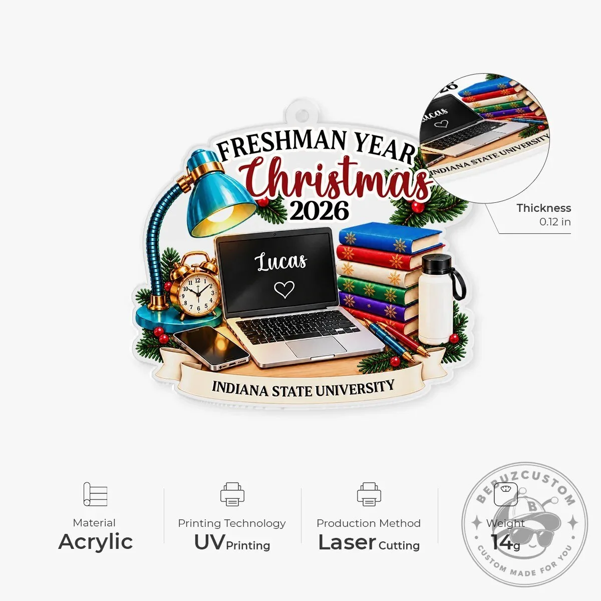 Harvard University Freshman Year Christmas 2026 Personalized Acrylic Ornament 12 Harvard University Freshman Year Christmas 2026 Personalized Acrylic Ornament