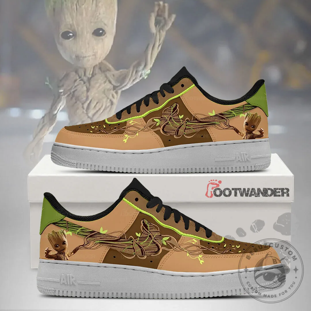 Baby Groot Marvel Cinematic Universe Embossed Logo Sneakers