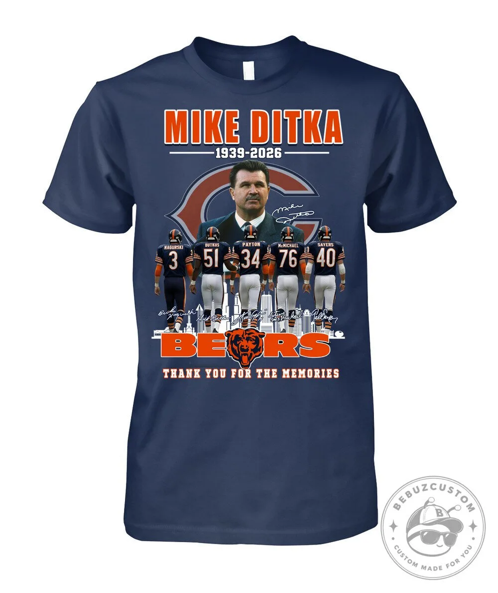 Mike Ditka Chicago Bears Football Team Thank You For The Memories T-Shirt