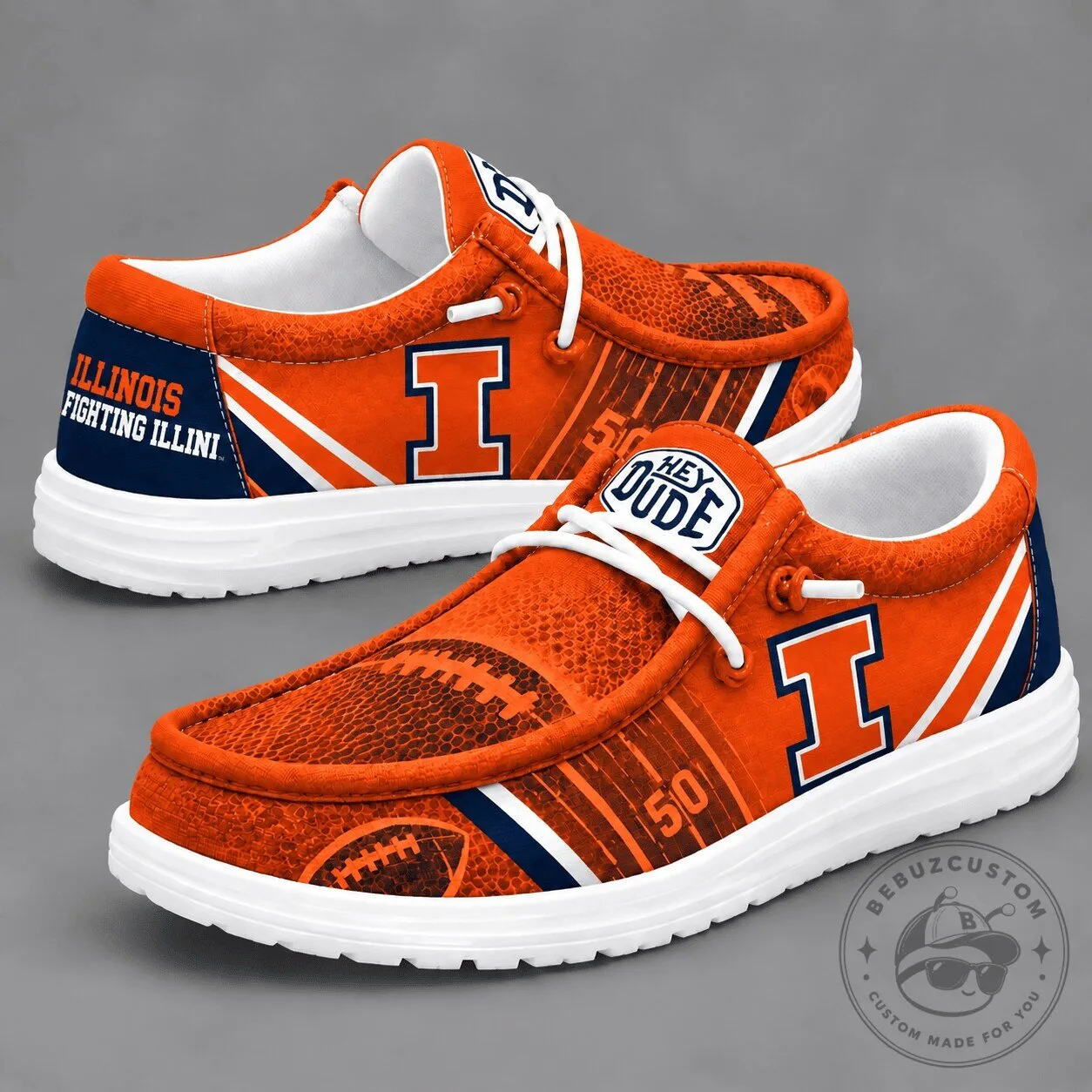 Illinois Fighting Illini Football Team Spirit Loafer Shoes