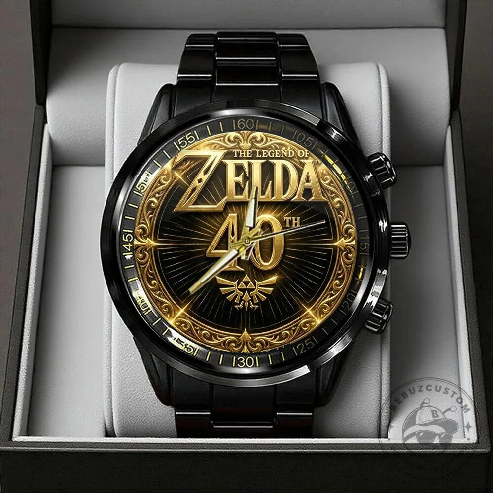 Zelda 40th Anniversary Black Stainless Steel Timepiece 3 Zelda 40th Anniversary Black Stainless Steel Timepiece