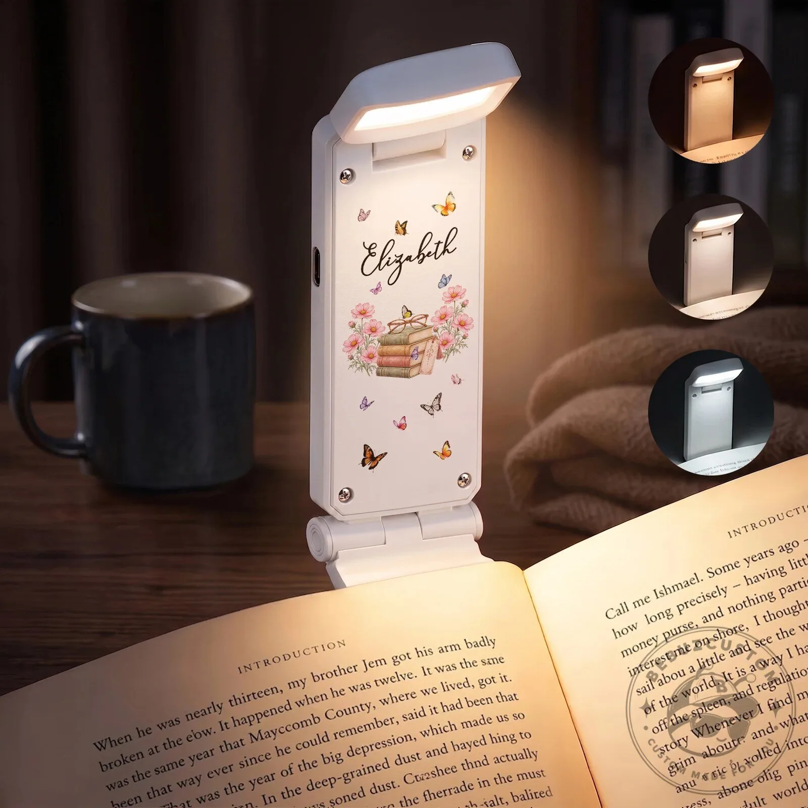 Personalized Birth Flower Book Lover Reading Light 10 Personalized Birth Flower Book Lover Reading Light