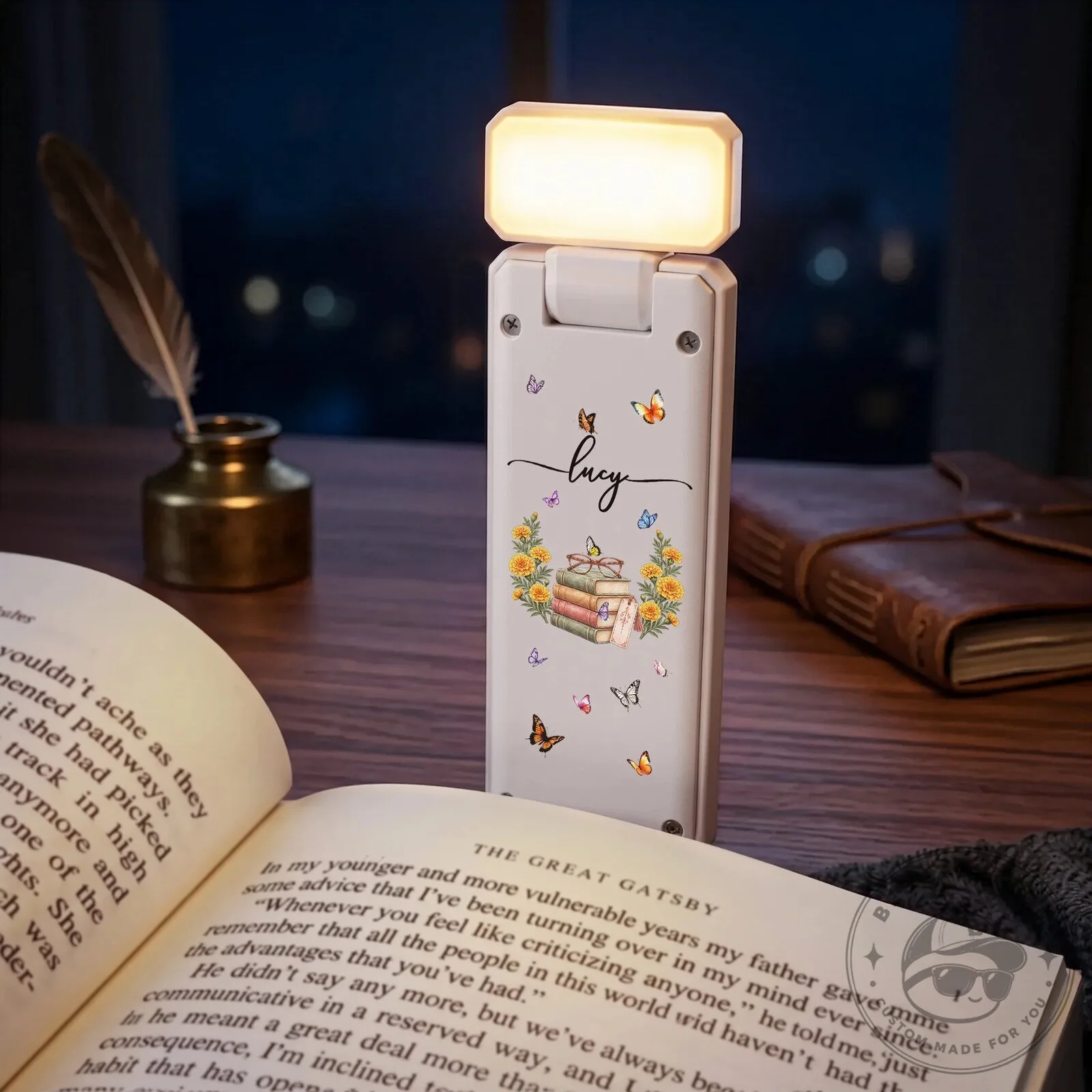 Personalized Birth Flower Book Lover Reading Light 11 Personalized Birth Flower Book Lover Reading Light
