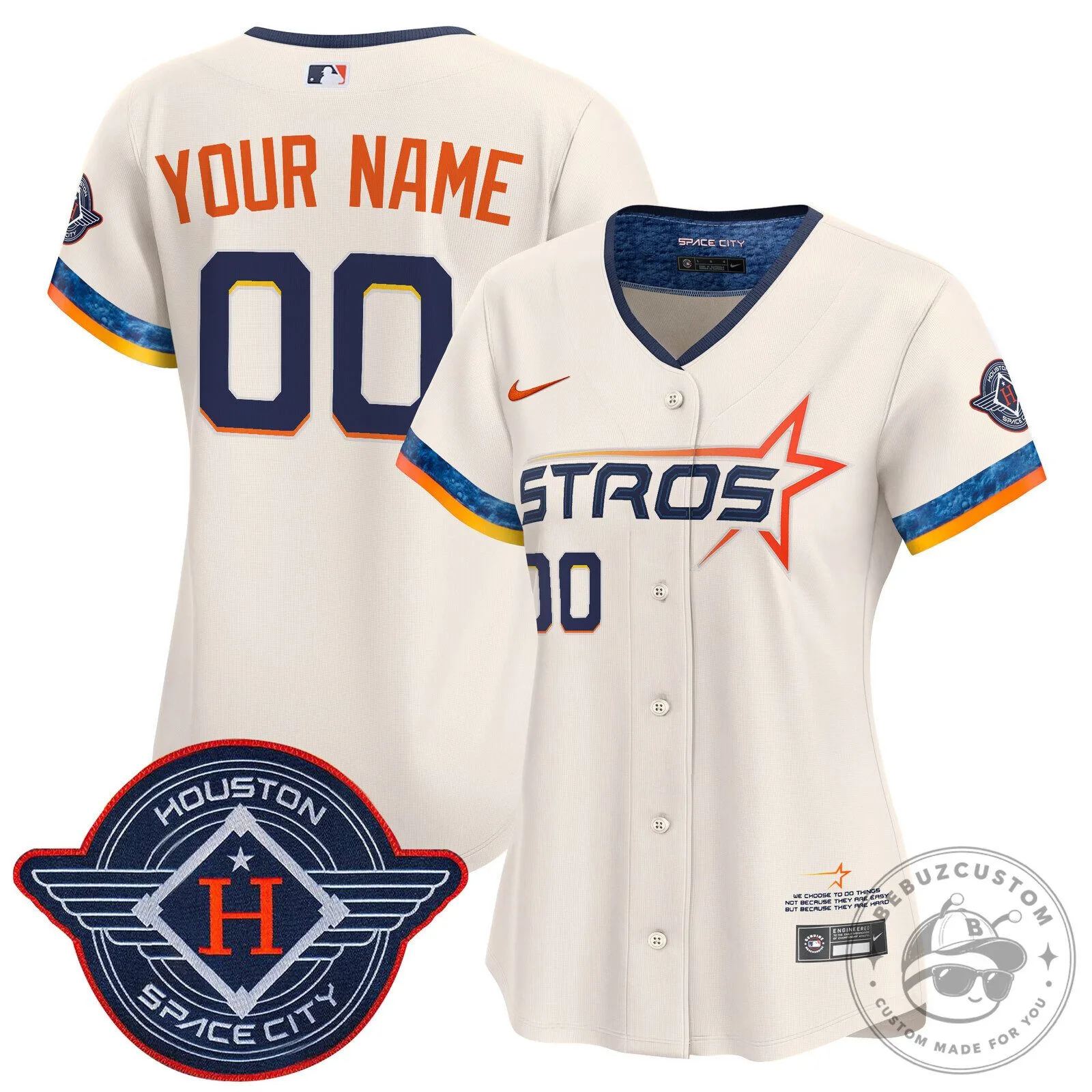Houston Astros Space City Connect Custom Baseball Jersey 16 Houston Astros Space City Connect Custom Baseball Jersey