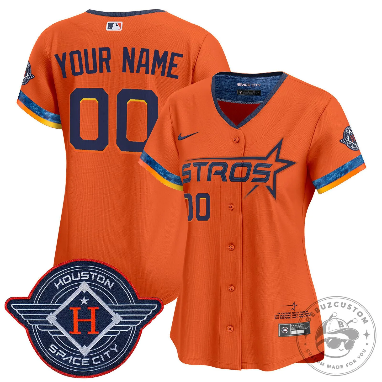 Houston Astros Space City Connect Custom Baseball Jersey 17 Houston Astros Space City Connect Custom Baseball Jersey