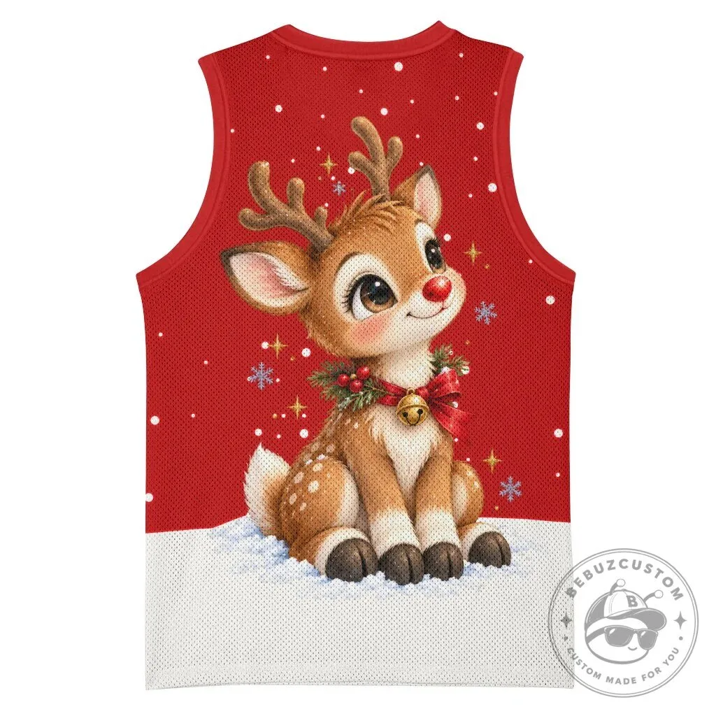 Cute Reindeer Boop The Red Nose Christmas Basketball Jersey 9 Cute Reindeer Boop The Red Nose Christmas Basketball Jersey
