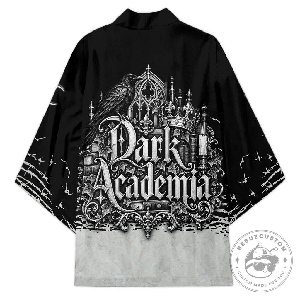 Dark Academia Raven Gothic Literature Vintage Bookish Aesthetic Kimono Cardigan 11 Dark Academia Raven Gothic Literature Vintage Bookish Aesthetic Kimono Cardigan