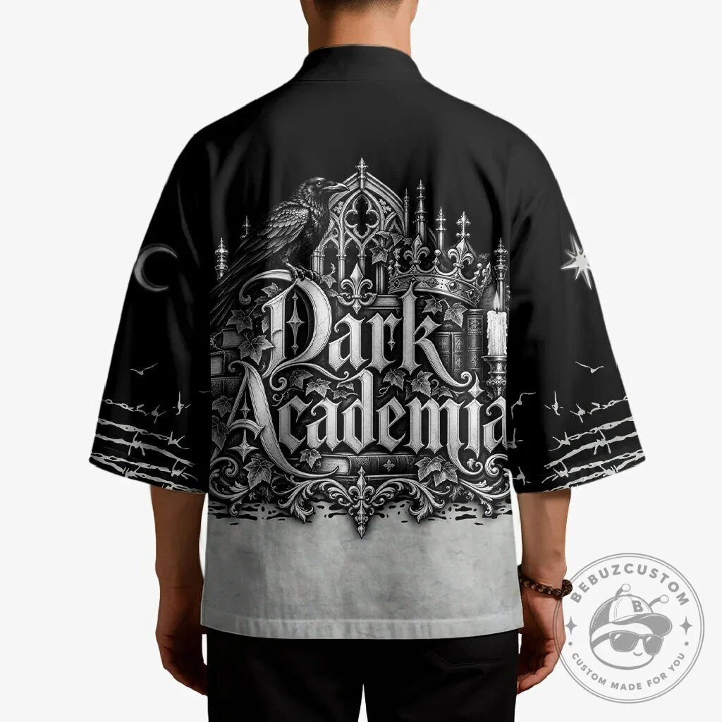 Dark Academia Raven Gothic Literature Vintage Bookish Aesthetic Kimono Cardigan 15 Dark Academia Raven Gothic Literature Vintage Bookish Aesthetic Kimono Cardigan