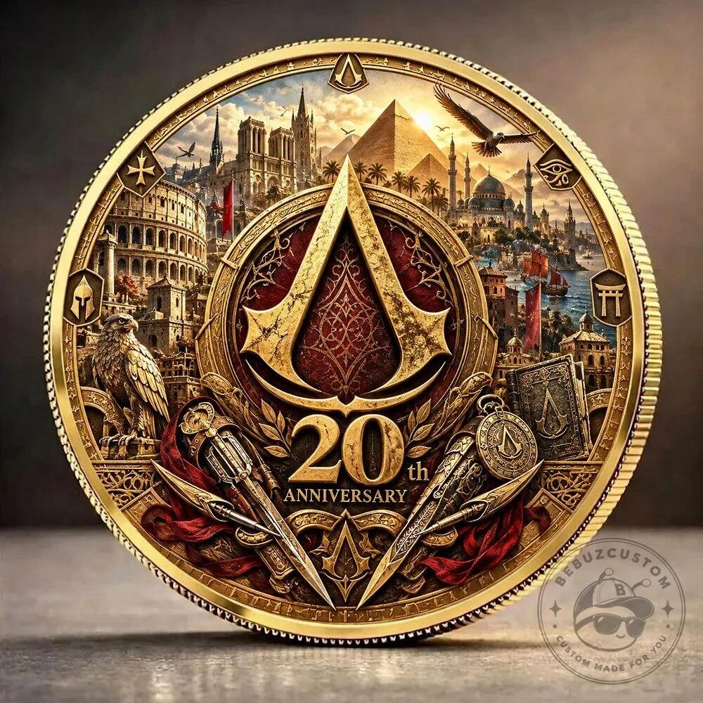 20th Anniversary Collectible Gold Coin for Assassin's Creed Commemoration