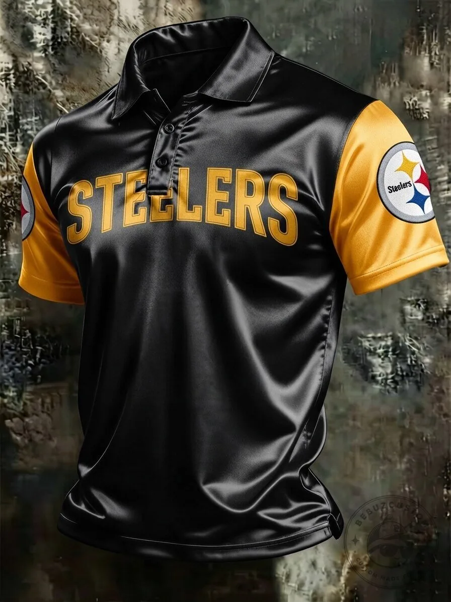 Pittsburgh Steelers Football Team Fan Black and Gold Polo Shirt 4 Pittsburgh Steelers Football Team Fan Black and Gold Polo Shirt