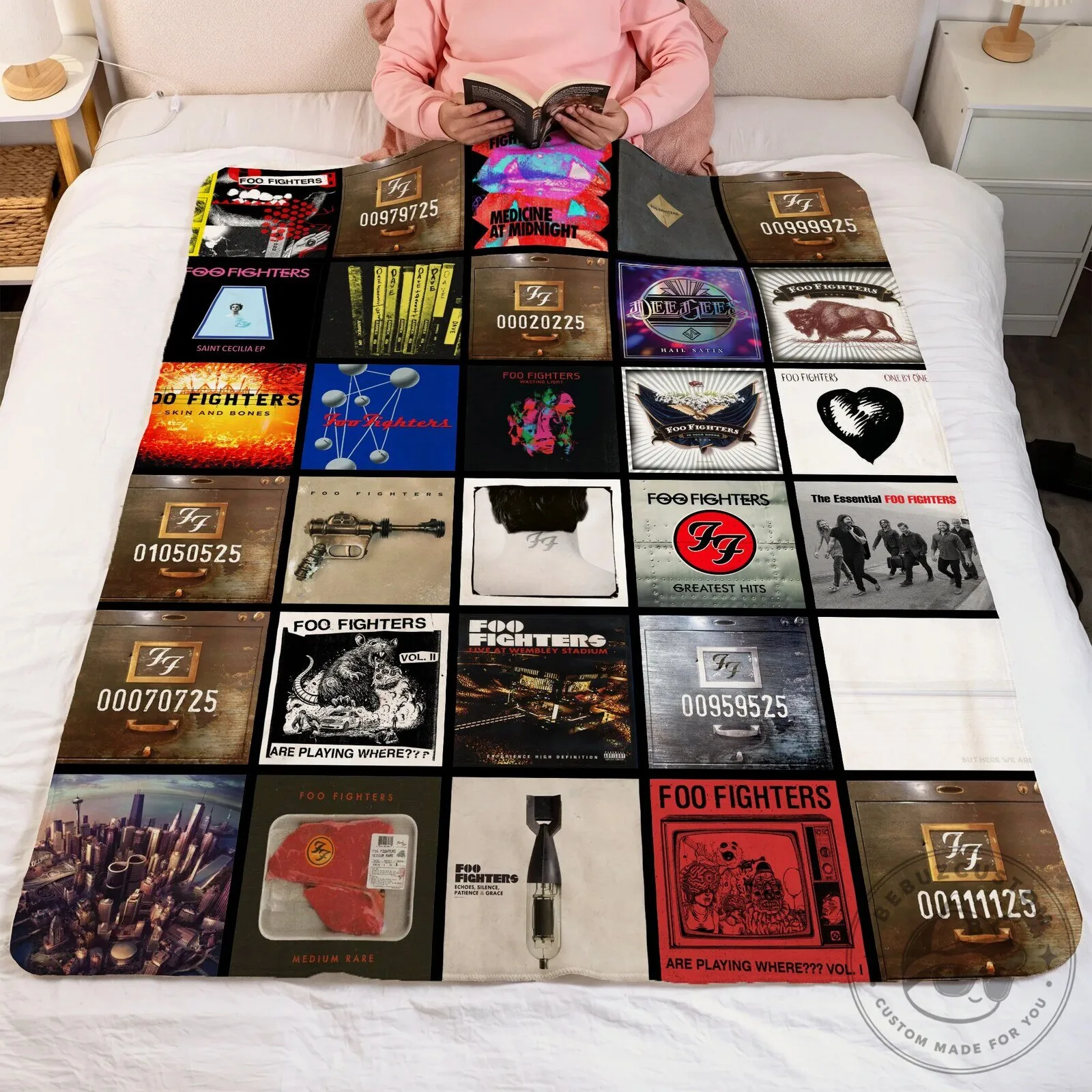Foo Fighters Album Covers Collage Sherpa Fleece Blanket 8 Foo Fighters Album Covers Collage Sherpa Fleece Blanket