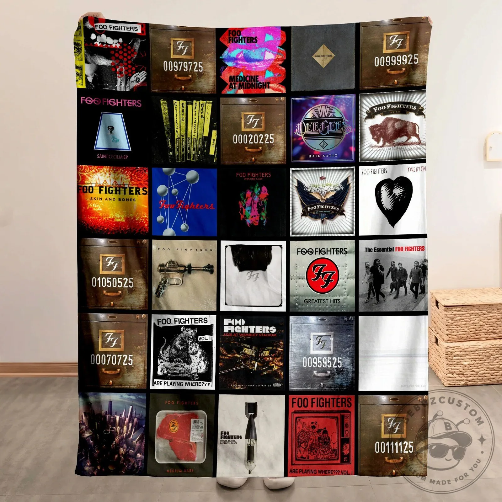 Foo Fighters Album Covers Collage Sherpa Fleece Blanket 9 Foo Fighters Album Covers Collage Sherpa Fleece Blanket