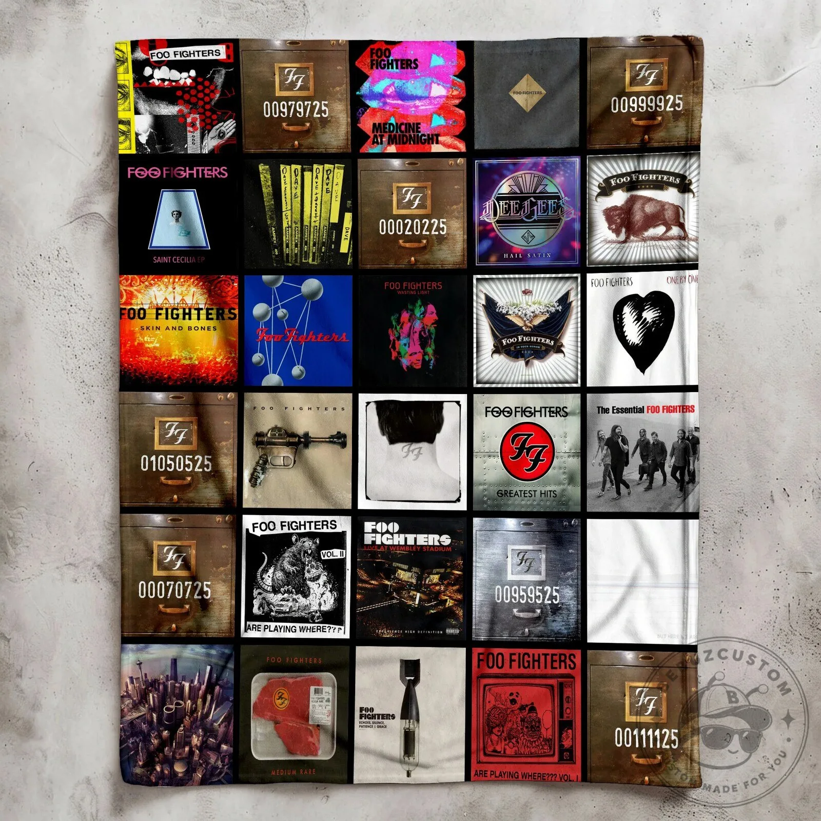 Foo Fighters Album Covers Collage Sherpa Fleece Blanket 10 Foo Fighters Album Covers Collage Sherpa Fleece Blanket