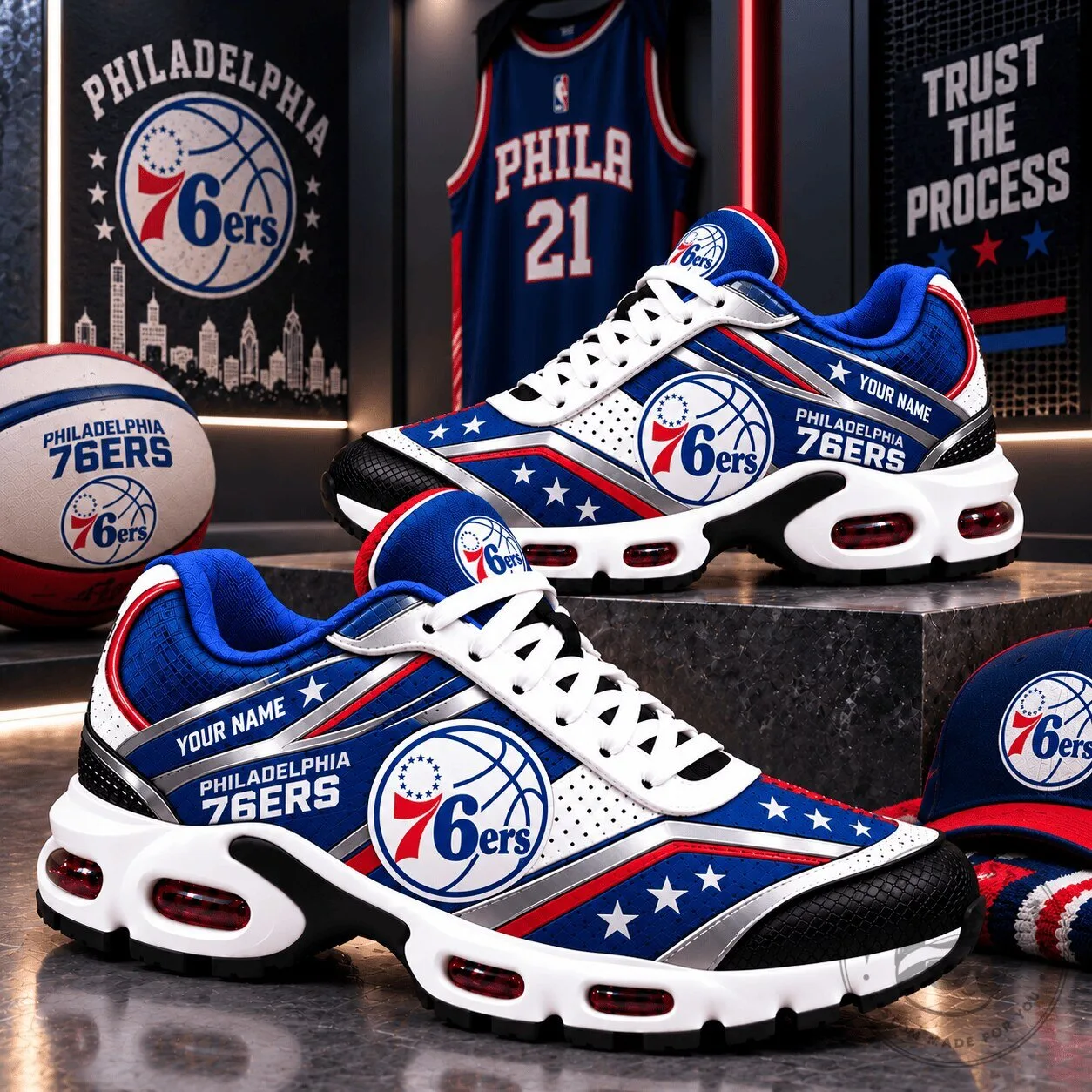 Philadelphia 76ers NBA Basketball Team Air Max Plus Shoes
