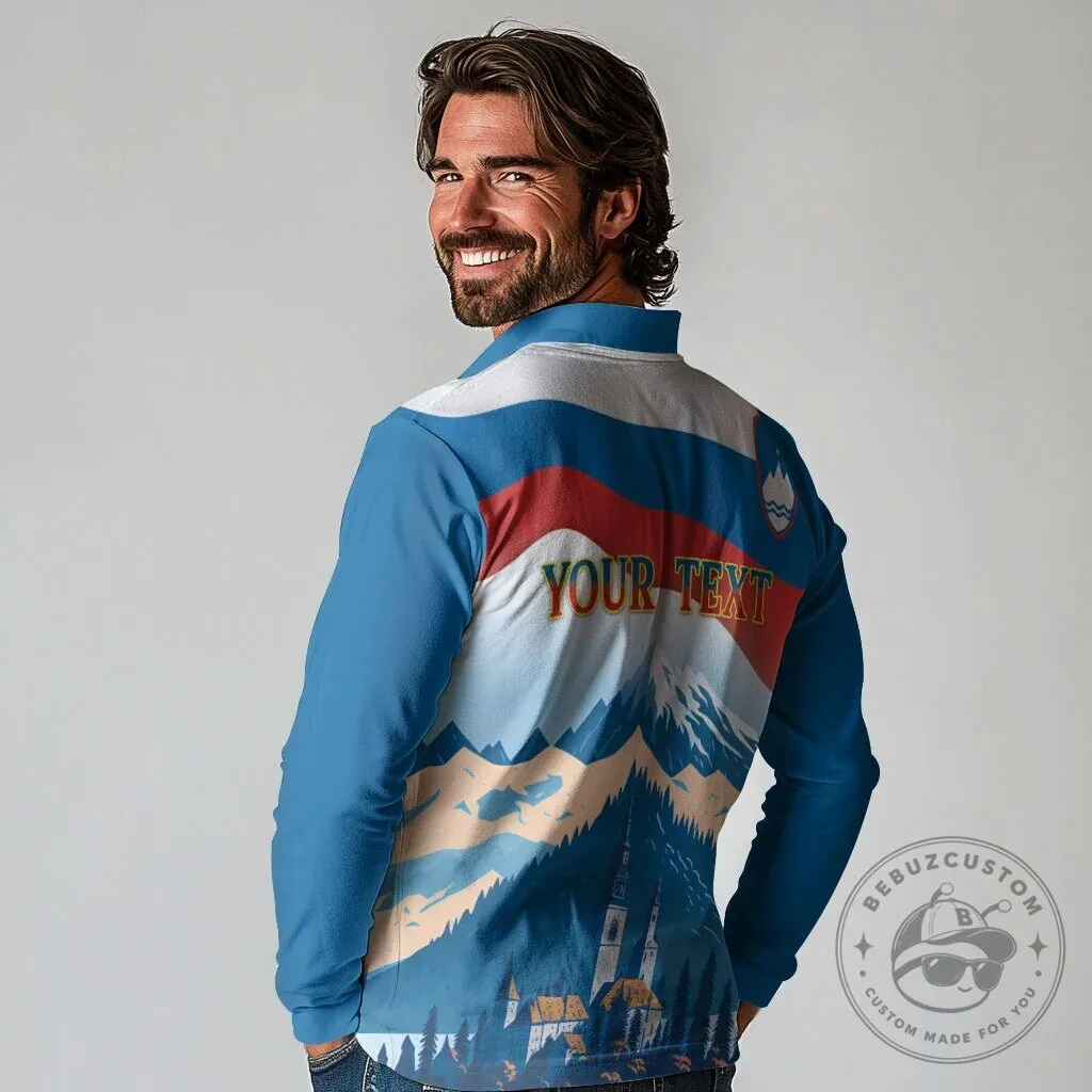 Slovenia Independence Day Lake Bled Julian Alps Long Sleeve Polo Shirt 9 Slovenia Independence Day Lake Bled Julian Alps Long Sleeve Polo Shirt