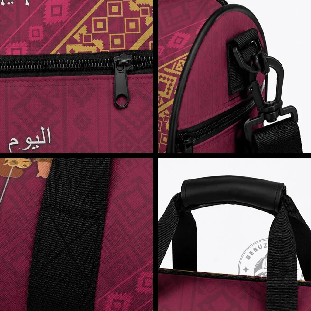 Qatar National Day Celebration Duffle Bag with Camel Parade Design 8 Qatar National Day Celebration Duffle Bag with Camel Parade Design