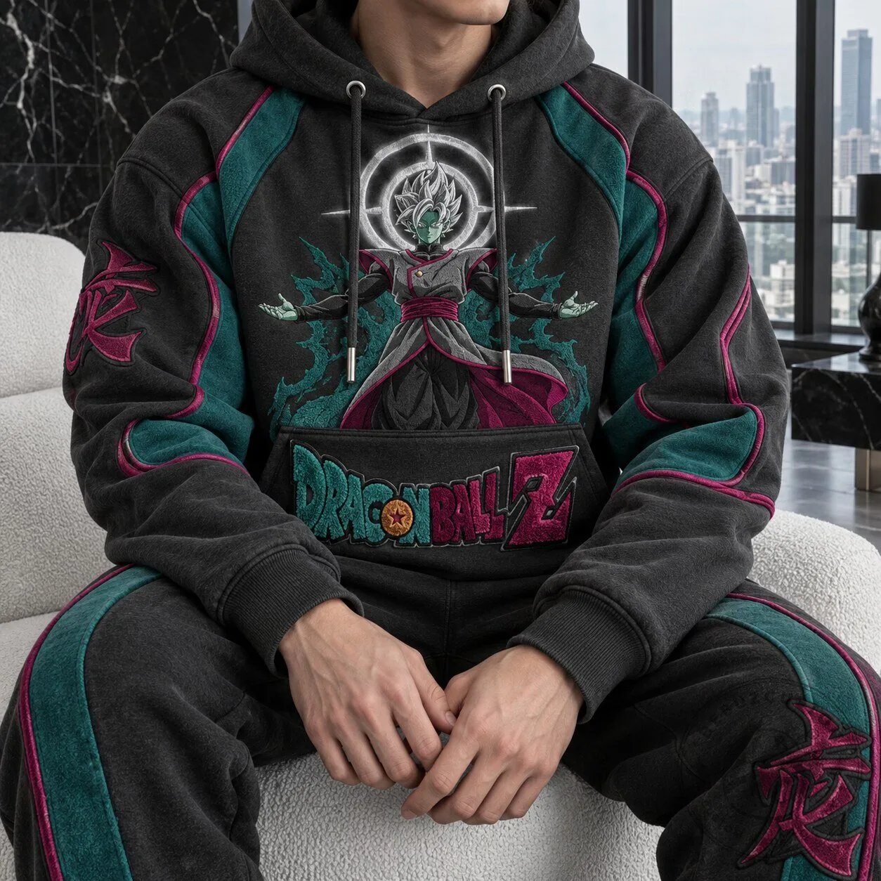 Dragon Ball Z Zamasu Goku Black Anime Oversized Hoodie
