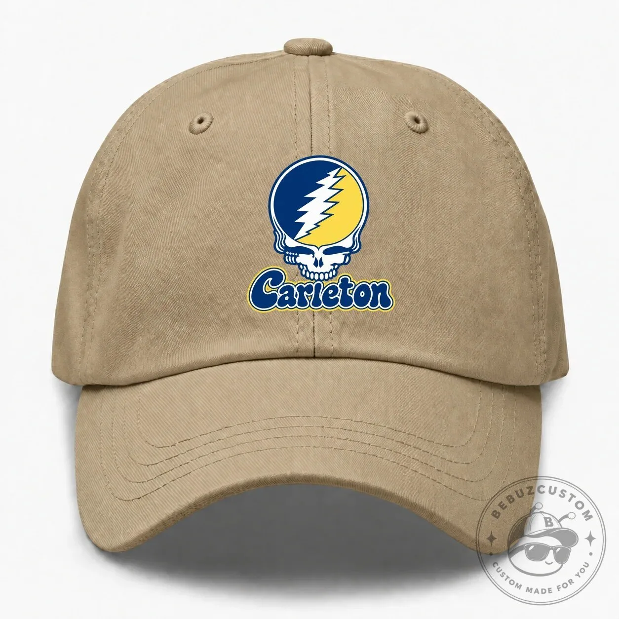 Carleton University Grateful Dead Steal Your Face Skull Embroidered Cap Hat