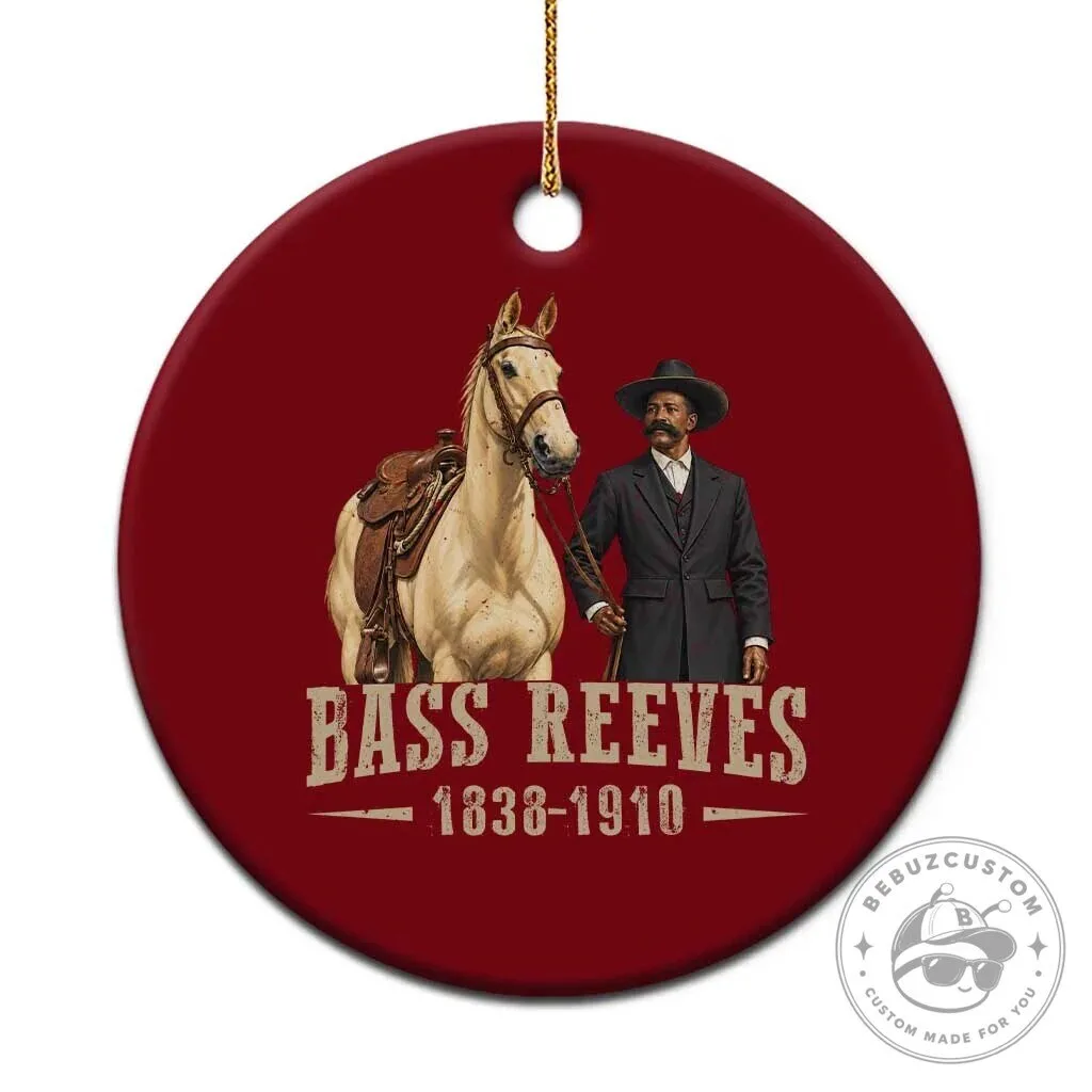 Bass Reeves Legendary Western Lawman US Deputy Marshal Ceramic Christmas Ornament
