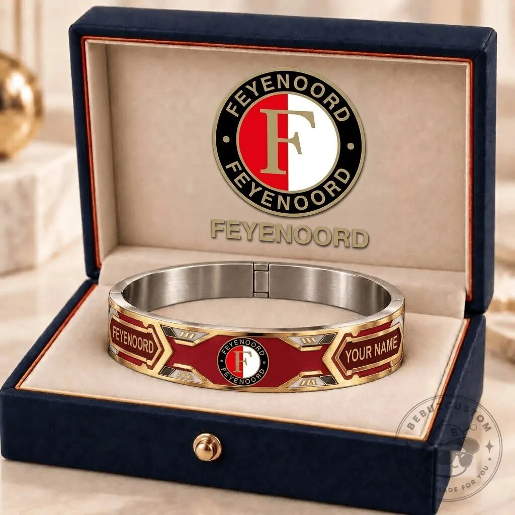 Feyenoord Rotterdam Eredivisie Personalized Stainless Steel Bracelet